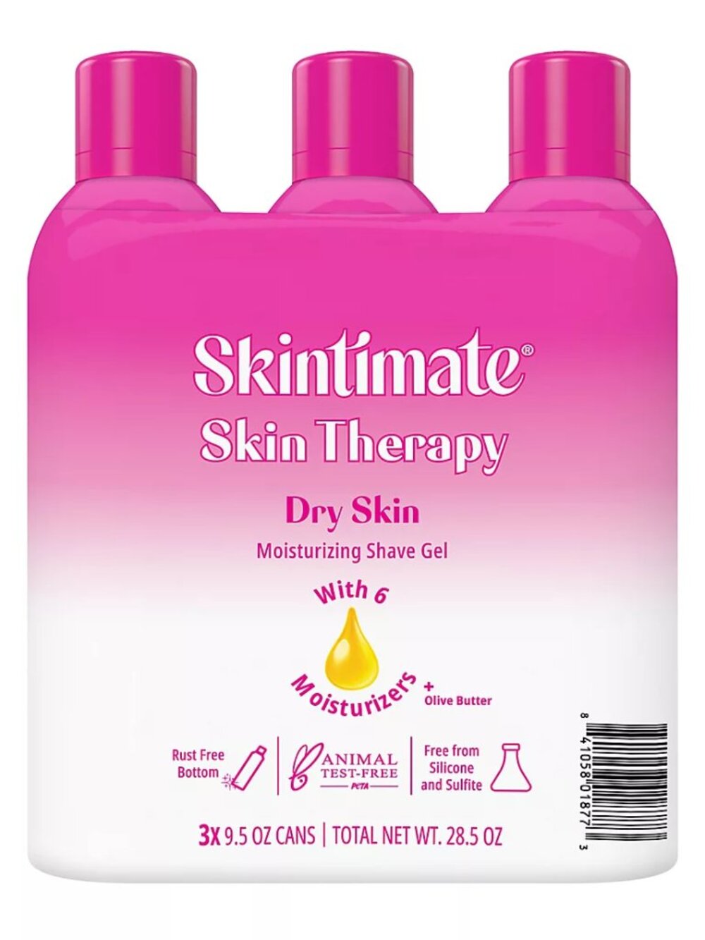 Skintimate Skin Therapy Dry Skin Moisturizing Shave Gel, 3 pk./9.5 oz.
